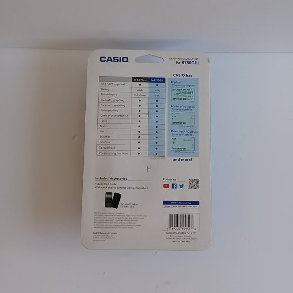 Casio fx-9750GIII Black Graphing Calculator - Picture 2 of 2